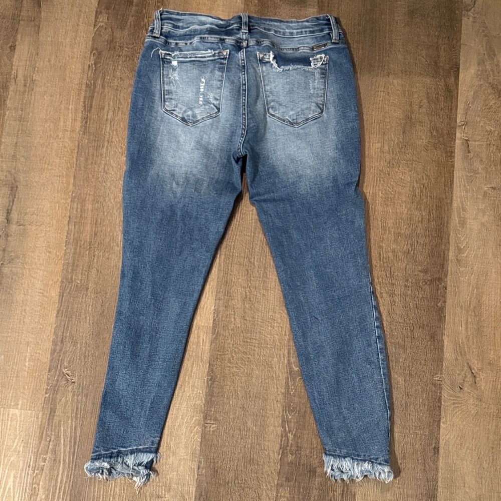 KanCan Blue Distressed Cropped Jeans - Picture 9 of 10